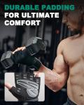 Trideer Men's Padded Workout Gloves with Grip