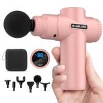 AERLANG Mini Massage Gun-Pink，Muscle Deep Tissue Massager Gun, Handheld Percussion Massager, Portable Quiet Massage Gun with Carry Case for Home Office Gym Motehr Day Gifts for Women Men Her