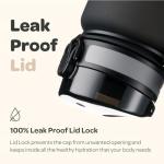 Hydracy Water Bottle with Time Marker -Large 32 oz BPA Free Water Bottle & No Sweat Sleeve -Leak Proof Gym Bottle with Fruit Infuser Strainer & Times to Drink -Ideal for Fitness Sports & Outdoors