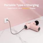 AERLANG Mini Massage Gun-Pink，Muscle Deep Tissue Massager Gun, Handheld Percussion Massager, Portable Quiet Massage Gun with Carry Case for Home Office Gym Motehr Day Gifts for Women Men Her