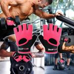 BEAST RAGE Workout Gloves for Men Gym Gloves for Weightlifting Women Fingerless with Palm Protection Padding, Breathable and Lightweight Weight Lifting Glove Cycling Pull Up (Magenta, M)