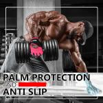 BEAST RAGE Workout Gloves for Men Gym Gloves for Weightlifting Women Fingerless with Palm Protection Padding, Breathable and Lightweight Weight Lifting Glove Cycling Pull Up (Magenta, M)