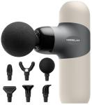 Morelax Mini Massage Gun Portable Deep Tissue Muscle Percussion Massager, Electric Handheld Sport Massager with 6 Massage Heads 4 Speed, Best Gift (Almond)