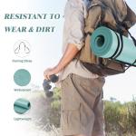 Yoga Mat 1-Inch Extra Thick High-Density Exercise Mat with Non-Slip Surface & Carry Strap for Men & Women Tear-Resistant Pilates Workout Mat for Home Gym, Floor Fitness, Aqua