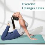 Yoga Mat 1-Inch Extra Thick High-Density Exercise Mat with Non-Slip Surface & Carry Strap for Men & Women Tear-Resistant Pilates Workout Mat for Home Gym, Floor Fitness, Aqua