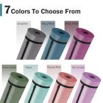 Yoga Mat 1-Inch Extra Thick High-Density Exercise Mat with Non-Slip Surface & Carry Strap for Men & Women Tear-Resistant Pilates Workout Mat for Home Gym, Floor Fitness, Aqua