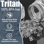 GOPPUS Water Bottle,Clear Water Bottles with Straw,32oz Sports Bottle With Time Markers-BPA-Free Tritan Wide Mouth Bottle Leakproof Motivational wate bottles for Gym,Hiking,School or Office(1 Bottle)