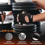 ATERCEL Weight Lifting Gloves Full Palm Protection, Workout Gloves for Gym, Cycling, Exercise, Breathable, Super Lightweight for Men and Women(Gray, M)