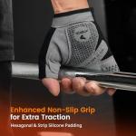 ATERCEL Weight Lifting Gloves Full Palm Protection, Workout Gloves for Gym, Cycling, Exercise, Breathable, Super Lightweight for Men and Women(Gray, M)