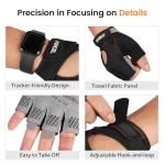 ATERCEL Weight Lifting Gloves Full Palm Protection, Workout Gloves for Gym, Cycling, Exercise, Breathable, Super Lightweight for Men and Women(Gray, M)