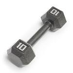 Marcy Pro TSA Hex 10 Pound Home Gym Iron Free Weight Single Dumbbell, Black (1)
