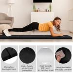 Folding Exercise Gymnastics Mat, 2'x6'x2" Gym Workout Mat with Carrying Handles 3-Fold High-Density Anti-Tear Portable Fitness Aerobics Mats for Home Gym Yoga Pilates Tumbling MMA Core Training, Black