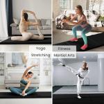 Folding Exercise Gymnastics Mat, 2'x6'x2" Gym Workout Mat with Carrying Handles 3-Fold High-Density Anti-Tear Portable Fitness Aerobics Mats for Home Gym Yoga Pilates Tumbling MMA Core Training, Black