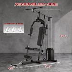 Home Gym, Multifunctional Weight Machine, Full Body Workout Station Exercise Equipment, All in One Home Gym with Pulley System for Strength Training