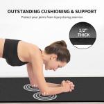 Hatha Yoga Extra Long TPE Yoga Mat 79" x 40” x 1/2" Thick Non-slip Exercise Mat for Home Gym Use, Yoga, Pilates, Fitness & Workouts (Black)