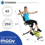 Stamina Wonder Exercise Bike | Build Upper and Lower Body Strength on One Machine | Includes Two Online Workout Videos, Chartreuse and Gray