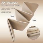 Foldable Yoga Mat Extra Wide & Long,Thin yoga mat (75" x 31" x 0.24"), Non-Slip Exercise Mat for Yoga, Pilates, Home Workouts, Portable Fitness Mat with Double-Sided Grip, Multi-Purpose Workout Mat for Gym, Travel (Cream)