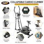 New 3-in-1 Folding Elliptical Machine for Home, Magnetic Hyper-Quiet Elliptical Training Machine with 15.5IN Stride, 16-Level Resistance for Total Body Fitness Cross Trainer