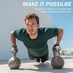 LIFECT Freedom Workout Gloves, Knuckle Weight Lifting Shorty Fingerless Gloves with Curved Open Back, for Powerlifting, Gym Women and Men(Grey, Large)