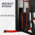 Fitvids Multifunctional Home Gym Equipment with 122.5 lbs Weight Stack, Full Body Workout Weight Machine, All in One Exercise Equipment with Pulley System for Home Gym Strength Training