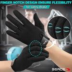 BEACE Full Finger Weight Lifting Gym Gloves with Anti-Slip Leather Palm for Workout Exercise Training Fitness and Bodybuilding for Men & Women