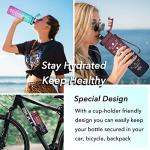 Enerbone Water Bottle, Leakproof BPA & Toxic Free, Motivational Water Bottle with Times to Drink and Straw, Fitness Sports Water Bottle with Strap for Office, Gym, Outdoor Sports
