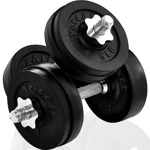 Yes4All 60 lb Adjustable Cast Iron Dumbbells