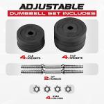 Yes4All 60 lb Adjustable Cast Iron Dumbbells