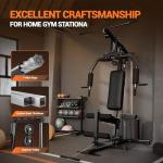 Home Gym Equipment Multifunctional Full Body Exercise Workout Station Fitness with Leg Press, LAT Pull Down System, Chest Presses, All in One Home Gym Machine with 100LBS Weight Stack