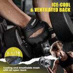 HOZMOZ Ventilated Weight Lifting Gloves, Thick Padded Workout Gym Gloves with Full Palm Protection & Grip & Shock Absorption for Women & Men's Fitness Exercise Training