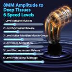 Massage Gun with Upgraded Extension Handle, Back Massager for Pain Relief Deep Tissue, Muscles/Neck/Shoulders/Waist/Legs Massager with 4 Massage Heads & 6 Speed Levels & 3 Massage Modes