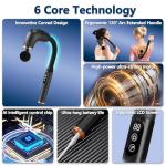 Massage Gun with Upgraded Extension Handle, Back Massager for Pain Relief Deep Tissue, Muscles/Neck/Shoulders/Waist/Legs Massager with 4 Massage Heads & 6 Speed Levels & 3 Massage Modes