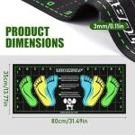 31.5'' X 13.8'' Non-Slip Squat Mat with Foot Position, Pro-Grade Exercise Mat Great for Squats, Leg and Lunges, Improving Muscle Activation, Versatility and Safety, Ideal for Home Fitness Enthusiasts