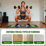 31.5'' X 13.8'' Non-Slip Squat Mat with Foot Position, Pro-Grade Exercise Mat Great for Squats, Leg and Lunges, Improving Muscle Activation, Versatility and Safety, Ideal for Home Fitness Enthusiasts