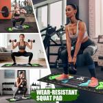 31.5'' X 13.8'' Non-Slip Squat Mat with Foot Position, Pro-Grade Exercise Mat Great for Squats, Leg and Lunges, Improving Muscle Activation, Versatility and Safety, Ideal for Home Fitness Enthusiasts