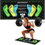 31.5'' X 13.8'' Non-Slip Squat Mat with Foot Position, Pro-Grade Exercise Mat Great for Squats, Leg and Lunges, Improving Muscle Activation, Versatility and Safety, Ideal for Home Fitness Enthusiasts