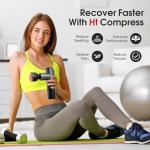 AERLANG Massage Gun Deep Tissue Massager with Heat and Cold Percussion Massage Gun Electric Mini Hand held Massager 5 Speed & 5 Massage Heads Messager Gun