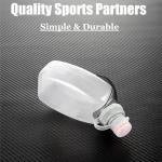 HECHZSO Water Bottle for Running No Bounce Water Bottle with Clip and Cover Cap,BPA-Free Plastic, 8.8oz (250ml) for Running/Marathon/Walking/Hiking/Cycling/Trail/Skiing (1 Pack)