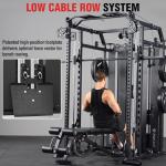 Mikolo Smith Machine with Weight Stack, Power Cage Home Gym System with LAT Pulldown & Cable Crossover, Multi-Functional Trainer with Dual Pulley System, Includes 10+ Free Attachments