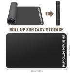 Under Desk Elliptical Mat - Non-Slip Exercise Equipment for Peloton Bike, Small Exercise Mat for Desk Workout Equipment