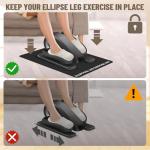 Under Desk Elliptical Mat - Non-Slip Exercise Equipment for Peloton Bike, Small Exercise Mat for Desk Workout Equipment