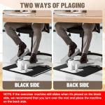 Under Desk Elliptical Mat - Non-Slip Exercise Equipment for Peloton Bike, Small Exercise Mat for Desk Workout Equipment