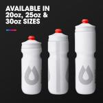 HydraPak | Polar Bottle - Breakaway Surge Lightweight Bike Water Bottle 2-Pack - High Flow, Cycling & Sports Squeeze Bottle (White, 880ml / 30oz)