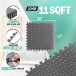 Yes4All EVA Interlocking Mats, Puzzle Floor Tiles, Foam Floor Padding with Border for Furniture, Home Space, Living Room, Garage 11,15,32,99 SQFT