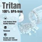 Edmyre Water Bottle 32oz, clear water bottle with Spout Lid and Carry Handle, Reusable, Tritan, BPA Free, Hiking Water Bottle Suitable for Travel, Outdoors, Gym, Travel, Home, School (Clear)