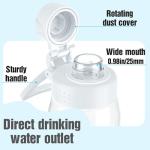 Edmyre Water Bottle 32oz, clear water bottle with Spout Lid and Carry Handle, Reusable, Tritan, BPA Free, Hiking Water Bottle Suitable for Travel, Outdoors, Gym, Travel, Home, School (Clear)