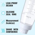 Edmyre Water Bottle 32oz, clear water bottle with Spout Lid and Carry Handle, Reusable, Tritan, BPA Free, Hiking Water Bottle Suitable for Travel, Outdoors, Gym, Travel, Home, School (Clear)