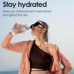 Edmyre Water Bottle 32oz, clear water bottle with Spout Lid and Carry Handle, Reusable, Tritan, BPA Free, Hiking Water Bottle Suitable for Travel, Outdoors, Gym, Travel, Home, School (Clear)