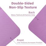 Foldable Yoga Mat, Upgraded Non-Slip Portable Fitness Mat, Waterproof TPE Travel Yoga Mat for Pilates, Gymnastics, Training & Workout, High-Density Durable Sports Mat, 72 x 24 x 0.2 Inch (Purple)
