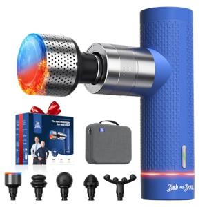 BOB AND BRAD A7 Pro Massage Gun with Heat and Cold Therapy, FSA Eligible/HSA Eligible, 11mm Amplitude Mini Massage Gun Deep Tissue Portable, Professional Muscle Massager for Pain Relief, Ideal Gift